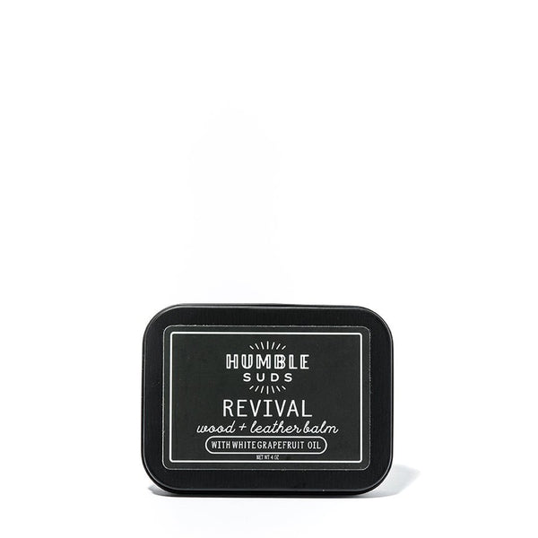 Revival™ Wood + Leather Balm 4oz Case (Wholesale) - Humble Suds